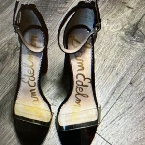 Sam Edelman Black Ankle Strap Heels